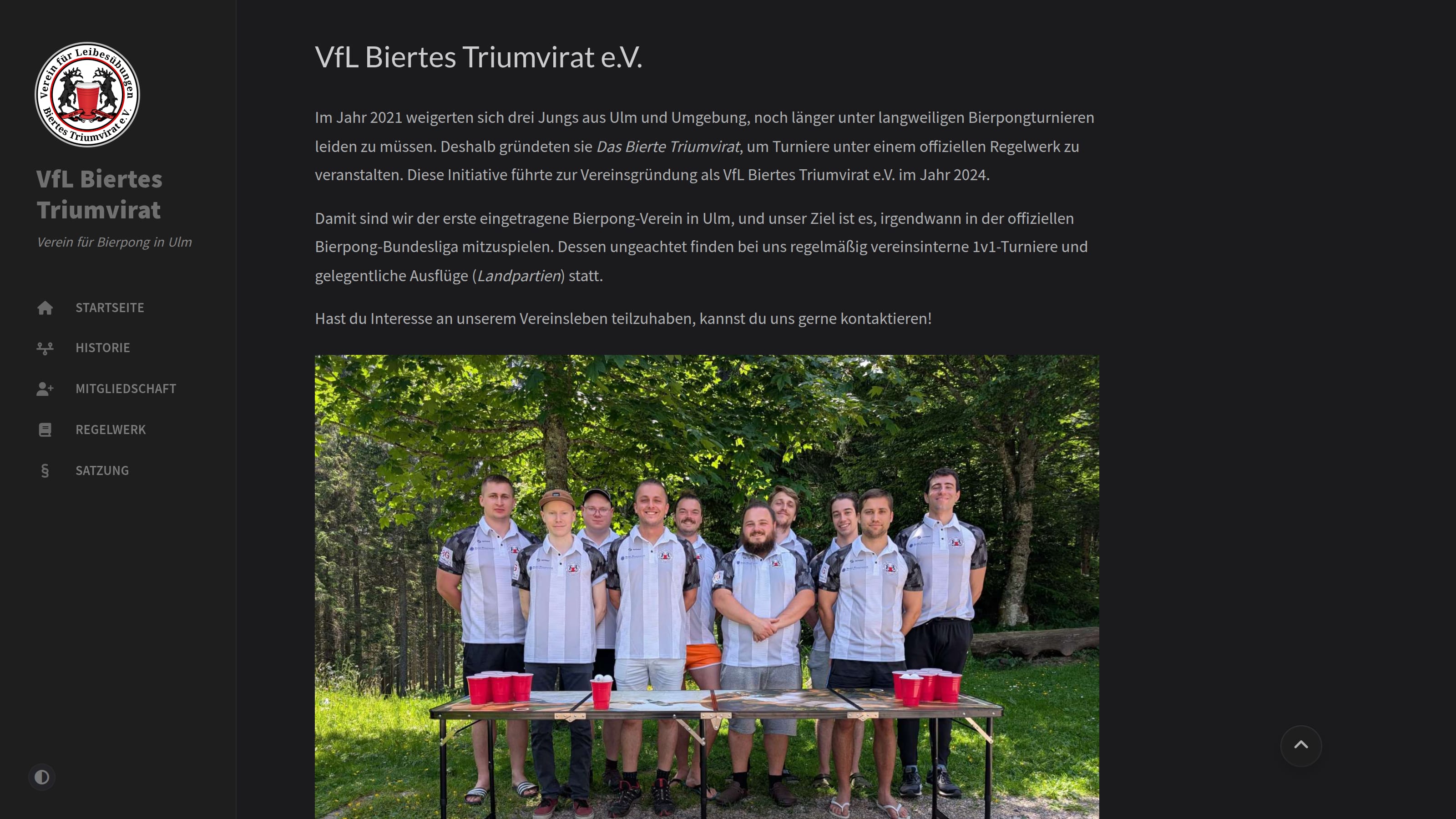 Vereinswebsite VfL Biertes Triumvirat e.V.
